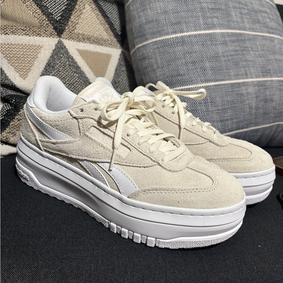 Reebok Shoes - Reebok Women's Cream Platform Sneakers